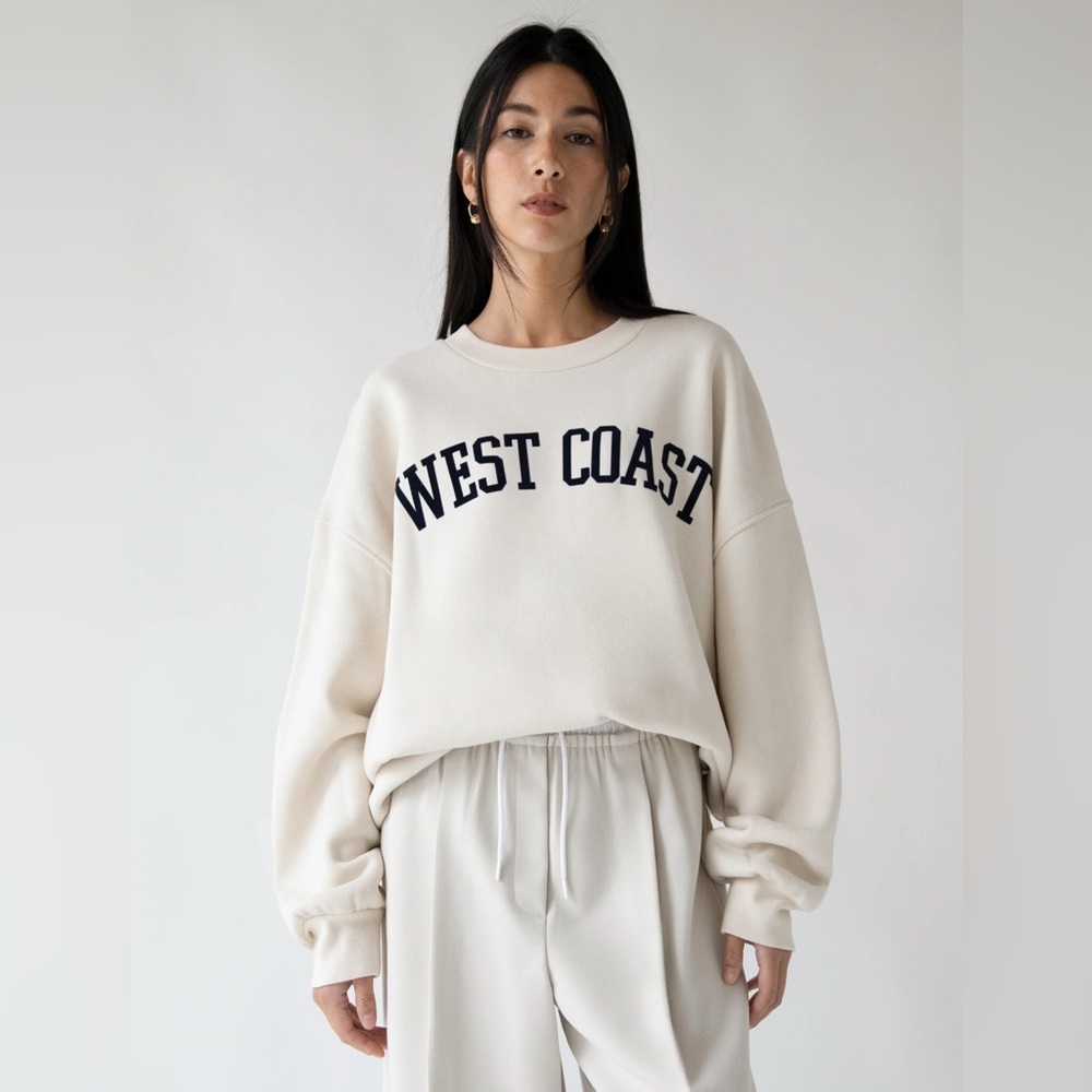 Oak + Fort West Coast Oversized Sweatshirt - Sz Large